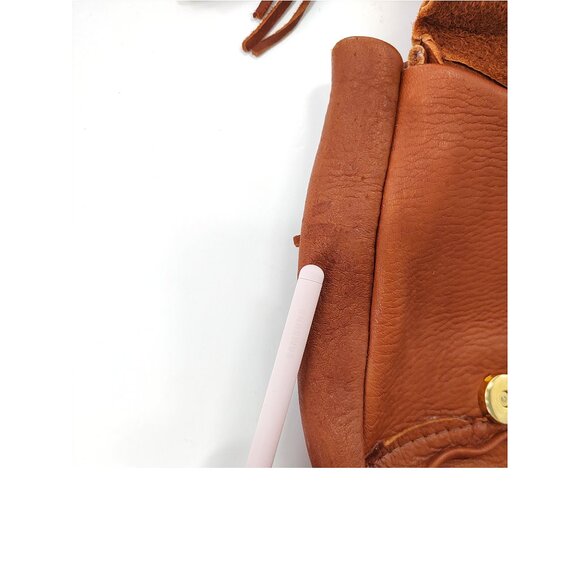 Deerskin Crossbody Purse Medicine Bag Fringe Beaded Soft USA Handmade Moondancer - Picture 16 of 16